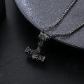 wholesale  & 925 Sterling Silver Mjolnir Thor's Hammer Pendant Norse Jewelry for Men Women -0-3