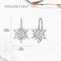 wholesale 925 Sterling Silver Edelweiss Leverback Earrings White Flower Jewelry Women Gifts-0-2