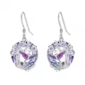 TOUPOP Sterling Silver Crystal Phoenix Rising Dangle Earrings-0-0