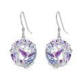 TOUPOP Sterling Silver Crystal Phoenix Rising Dangle Earrings-0-0