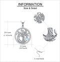 wholesale 925 Sterling Silver Moonstone & Mother-of-Pearl Tree of Life Pendant Necklace-0-3