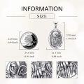 wholesale 925 Sterling Silver Saint Brigid Medal Pendant Necklace for Men & Women-0-1