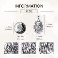 wholesale 925 Sterling Silver Saint Brigid Oval Pendant Necklace-0-1