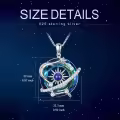 TOUPOP Sterling Silver Crystal Stars And Moon Pendant Necklace-0-4