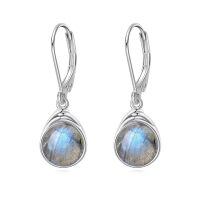 wholesale 925 Sterling Silver Dangle Earrings Wholesale With Black Onyx Stones Elegant Design-Labradorite