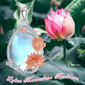 wholesale Sterling Silver Flower Necklace for Women with Rose Lily Daisy Lotus Tulips Pendant-0-14