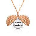 wholesale 925 Sterling Silver Winged Sunflower Pendant Necklaces for Women Girls Gifts-0-0