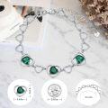 wholesale 925 Sterling Silver & Emerald May Birthstone Heart Bracelet, Hypoallergenic, 6.5+2 Extender, Lobster Clasp, Gift for Women-0-4