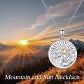 wholesale 925 Sterling Silver Mountain Lighthouse Tree of Life Pendant Necklace-0-5