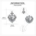 wholesale 925 Sterling Silver Earrings Wholesale With Heart And Cross Design-0-2