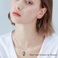 wholesale 925 Sterling Silver Mom Moss Agate Pendant Necklace Two Tone Rose Gold-0-7