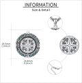 wholesale 925 Sterling Silver Viking Compass Pendant Norse Jewelry for Men Women Gifts -0-4