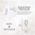 wholesale 10K Gold Round White Pearl Dangle Huggie Hoop Earrings for Women Girls-0-4