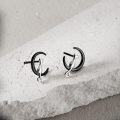 wholesale 925 Sterling Silver Cat and Crescent Moon Stud Earrings for Women-0-19