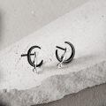 wholesale 925 Sterling Silver Cat and Crescent Moon Stud Earrings for Women-0-19