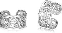 wholesale 925 Sterling Silver Celtic Knot Bat Filigree Viking Ear Wrap Clip On Earrings for Women and Men-filigree-B