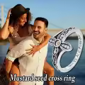 TOUPOP Sterling Silver Mustard Seed Ring Christian Faith Jewelry-0-5