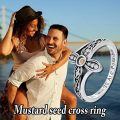 TOUPOP Sterling Silver Mustard Seed Ring Christian Faith Jewelry-0-5