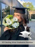 wholesale 925 Sterling Silver Graduation Cap Pendant Necklace - College High School Jewelry for Women-0-5