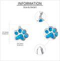 wholesale 925 Sterling Silver Abalone Shell Inlay Paw Print Leverback Earring for Women Girls Animal Lover Gift-0-9