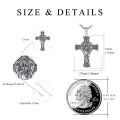 wholesale 925 Sterling Silver Cross Pendant with Angel Design - Religious Jewelry for Men-0-1