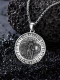 wholesale 925 Sterling Silver Nordic God Freyr Pendant Necklace  Norse Mythology Jewelry for Men-0-4