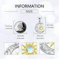 wholesale 925 Sterling Silver Sun & Moon Pendant with Blue Opal and Black Onyx Necklaces for Women-0-3