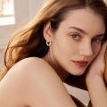 wholesale 925 Sterling Silver Hoop Earrings Wholesale With Pearl Accents-0-2