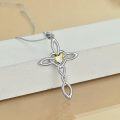 wholesale Sterling Silver Celtic Knot Cross Pendant Necklace Irish Infinity Love Heart Jewelry Gift-0-26
