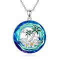 wholesale 925 Sterling Silver Tropical Beach Pendant Necklace-0-0