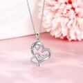 wholesale 925 Sterling Silver Heart Love You MOM Pendant Necklaces Gifts for Women Girls Mother's Day Birthday Christmas Anniversary Present Jewelry Accessories-0-2