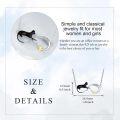 wholesale 925 Sterling Silver Infinity Black Cat & Gold Star Charm Pendant Necklace - Cute s for Women and Girls-0-3
