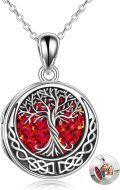 wholesale 925 Sterling Silver Opal Tree of Life Photo Locket Pendant Necklace for Women Wife Girlfriend  48cm Chain Length-0-5