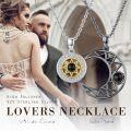 wholesale Sterling Silver Sun Moon Necklace Set Romantic Valentine s Gift for Couples-0-8