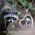 wholesale 925 Sterling Silver Panda Heart Pendant Necklace for Women Animal Lover Gift-0-4