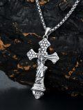 wholesale 925 Sterling Silver &  Statue of Liberty Design Cross Pendant Necklace for Men and Women-0-2