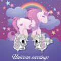 wholesale Unicorn Earrings 925 Sterling Silver Unicorn Stud Earrings Jewelry Gifts For Women Daughter Birthday -0-5