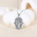 wholesale 925 Sterling Silver St Brendan Protect Us Religious Medal Pendant Necklace for Men & Women-0-2