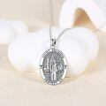 wholesale 925 Sterling Silver St Brendan Protect Us Religious Medal Pendant Necklace for Men & Women-0-2