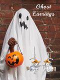 wholesale 925 Sterling Silver Witch Ghost Broomstick Halloween Drop Dangle Leverback Earrings-0-5