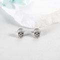 wholesale 925 Sterling Silver Gothic Skull Stud Earrings for Women and Moms-0-1