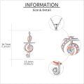 wholesale 925 Sterling Silver Musical Notes & Heart Infinity Pendant Necklace with CZ Stones-0-4