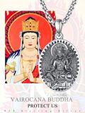 wholesale 925 Sterling Silver Zodiac Bodhisattva Amulet Pendant Necklace  Buddha Talisman Protection Jewelry for Men with 24+2 Round Chain-0-5