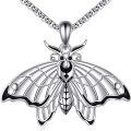 wholesale 925 Sterling Silver Butterfly Pendant Necklace - Vintage Insect Jewelry for Women Girls Gifts-0-0