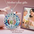 TOUPOP Sterling Silver No Gemstone Tree Of Life Birthstone Necklace-0-5