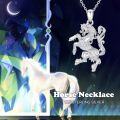 wholesale 925 Sterling Silver Horse Pendant Necklace - Equestrian s for Women-0-5