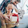 wholesale 925 Sterling Silver Rose and Drama Masks Pendant Necklace - Theatre Themed Jewelry for Women-0-4