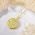 wholesale 925 Sterling Silver Tree Of Life Pendant Necklace Wholesale With Green Gemstone-0-30
