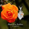 wholesale 925 Sterling Silver Anatomical Heart Urn Necklace for Ashes, Cremation Jewelry, Memorial Keepsake Pendant for Loved Ones, Pets, Sensitive Skin Safe-0-4