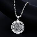 wholesale 925 Sterling Silver Saint Jude Protect Us Religious Charm Pendant Necklace for Men & Women-0-3